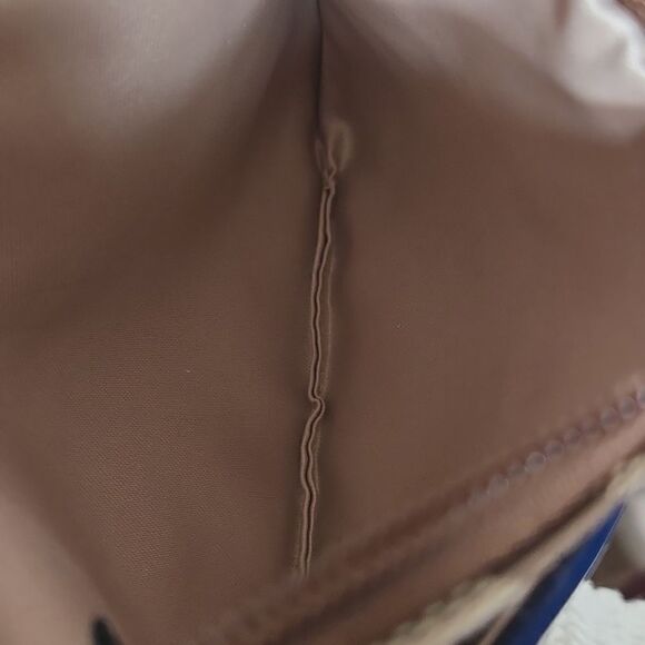 Coach Tan Y2K Logo Wristlet with Blue Patent Leather - Picture 6 of 6